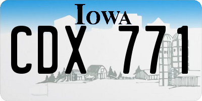 IA license plate CDX771