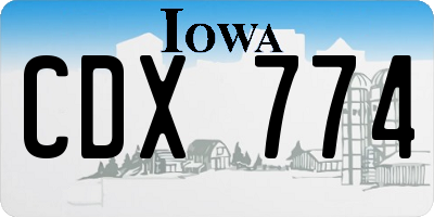 IA license plate CDX774