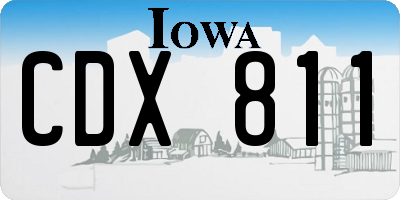 IA license plate CDX811