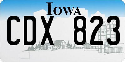 IA license plate CDX823