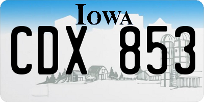 IA license plate CDX853