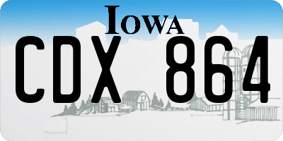 IA license plate CDX864