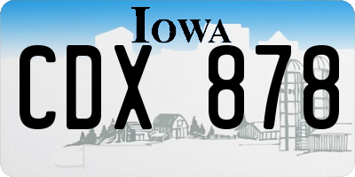IA license plate CDX878