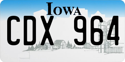 IA license plate CDX964
