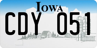 IA license plate CDY051