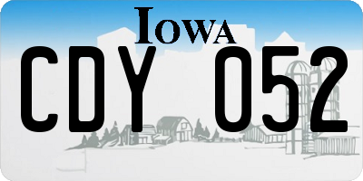 IA license plate CDY052