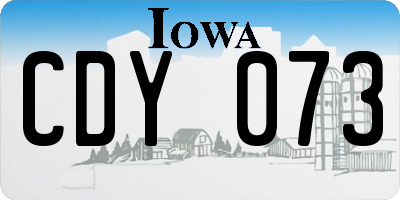 IA license plate CDY073