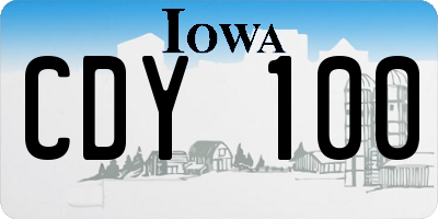 IA license plate CDY100