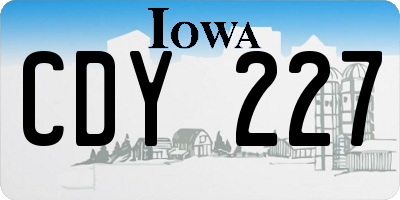 IA license plate CDY227
