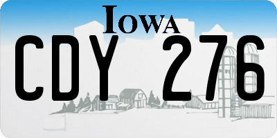 IA license plate CDY276