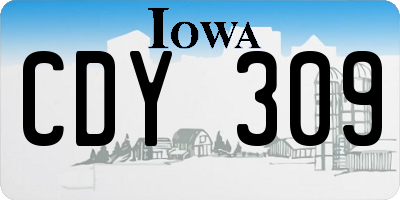 IA license plate CDY309