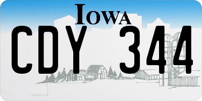 IA license plate CDY344