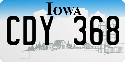 IA license plate CDY368