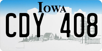 IA license plate CDY408