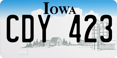 IA license plate CDY423