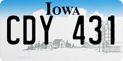 IA license plate CDY431