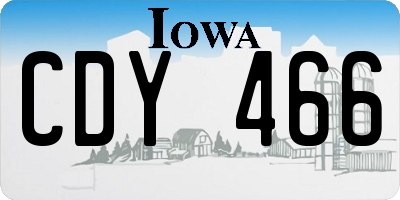 IA license plate CDY466