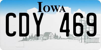 IA license plate CDY469
