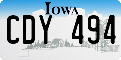 IA license plate CDY494
