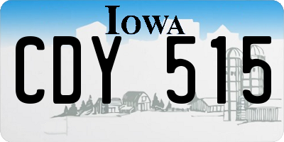 IA license plate CDY515