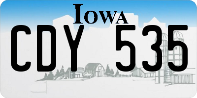 IA license plate CDY535