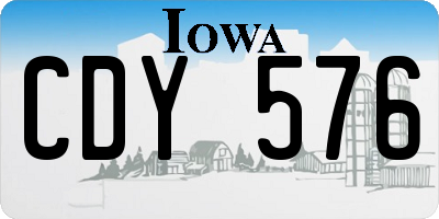 IA license plate CDY576