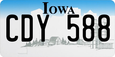 IA license plate CDY588
