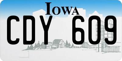 IA license plate CDY609