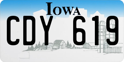 IA license plate CDY619