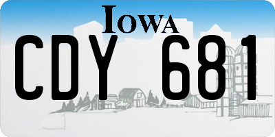 IA license plate CDY681
