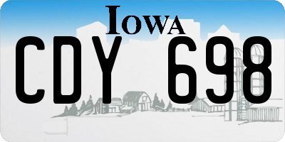 IA license plate CDY698