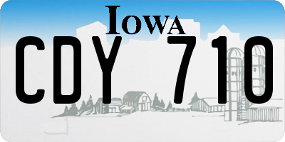 IA license plate CDY710