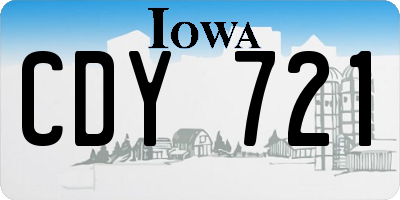 IA license plate CDY721