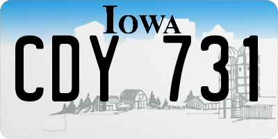IA license plate CDY731