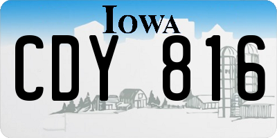 IA license plate CDY816