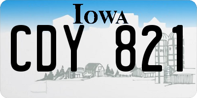IA license plate CDY821