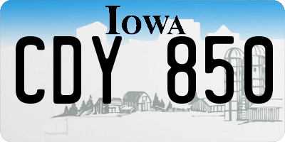 IA license plate CDY850