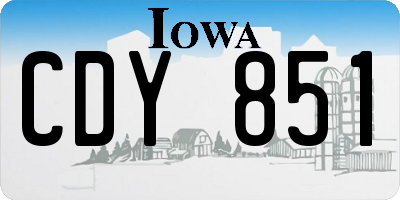IA license plate CDY851
