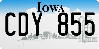 IA license plate CDY855