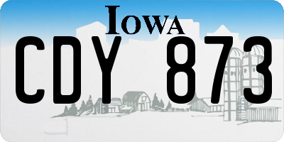 IA license plate CDY873