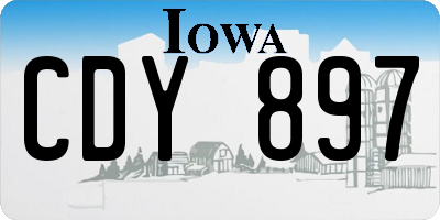 IA license plate CDY897