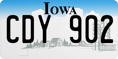 IA license plate CDY902