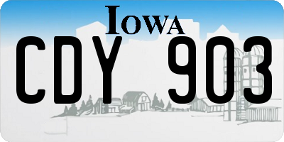 IA license plate CDY903
