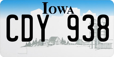 IA license plate CDY938