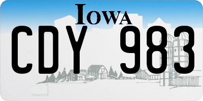 IA license plate CDY983
