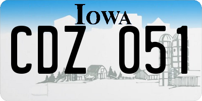 IA license plate CDZ051