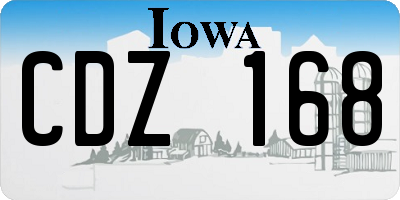 IA license plate CDZ168