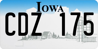 IA license plate CDZ175