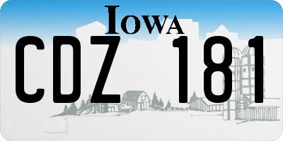 IA license plate CDZ181