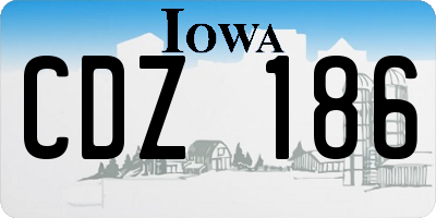 IA license plate CDZ186